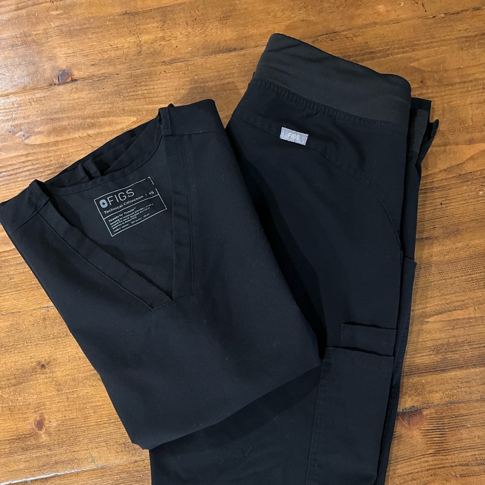 Figs Scrubs SET Casma XS and Kade S Tall Black